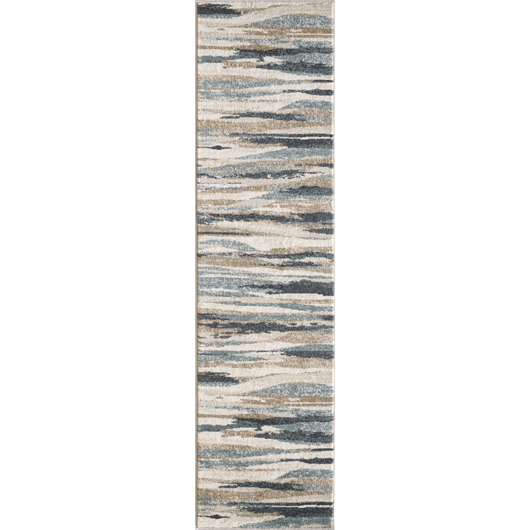 Orren Ellis Kohsuke Blue/Brown/Gray Area Rug & Reviews Wayfair